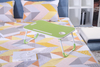 Cheap colorful Small cushion folding wood tables laptop lap desk computer bed stand wooden tea table