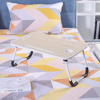 Bamboo Laptop Stand Table Folding Desk Adjustable Height Lap Desk Laptop Bed Tray